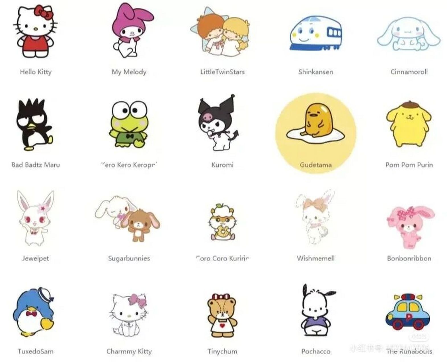 三丽鸥所有人物大合集! 网上辛辛苦苦找了好久,确定不点 个小心心吗?