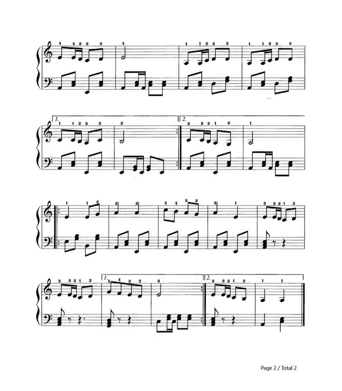 钢琴谱《草原牧歌》