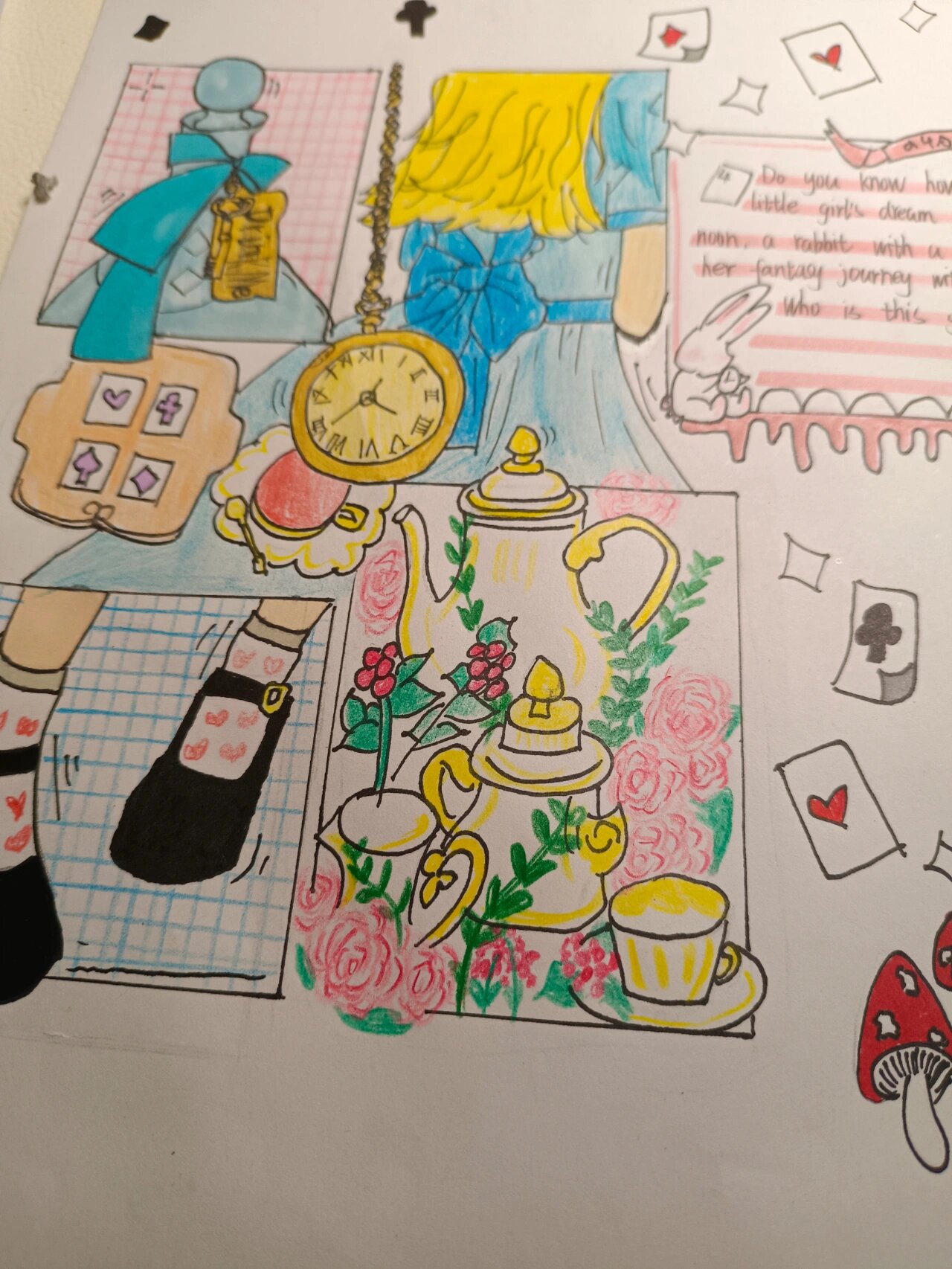 《爱丽丝梦游仙境》英文手抄报来啦