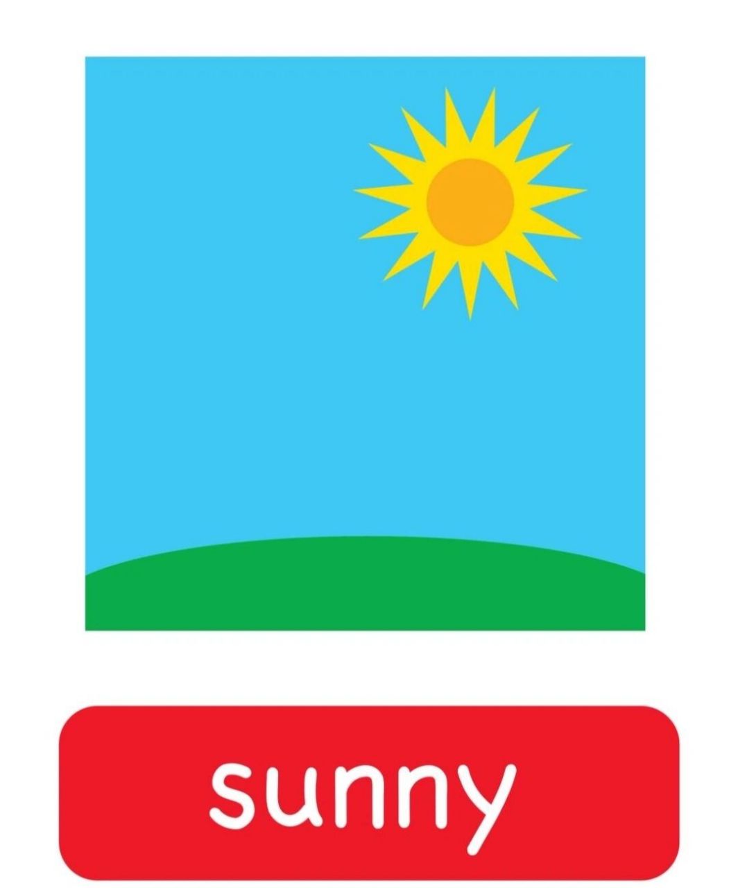 今日分享: 天气主题的卡片单词素材 互动设定: 每次上课前,都会有个