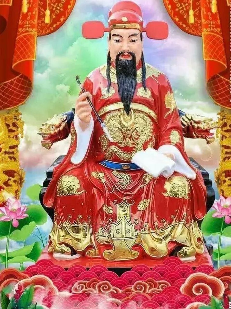 保佑孩子学业有成 高考高中金榜题名鱼跃龙门 文曲星君接到家,愿孩子