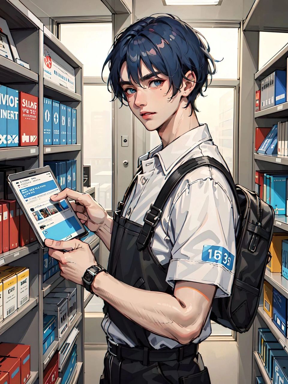 潮酷94|图书馆里热爱学习的男生头像来了 超帅新模型 潮酷cg 已上线