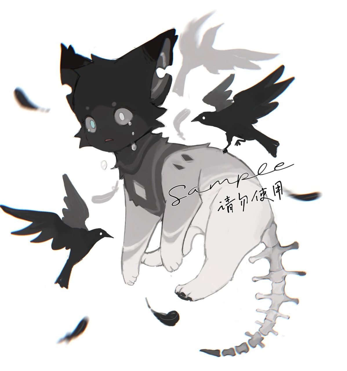 一些自己画的猫设