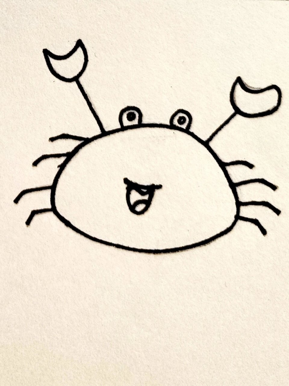 零基础 简笔画 day12  螃蟹02 今天画了9只可爱的小螃蟹,喜欢的小