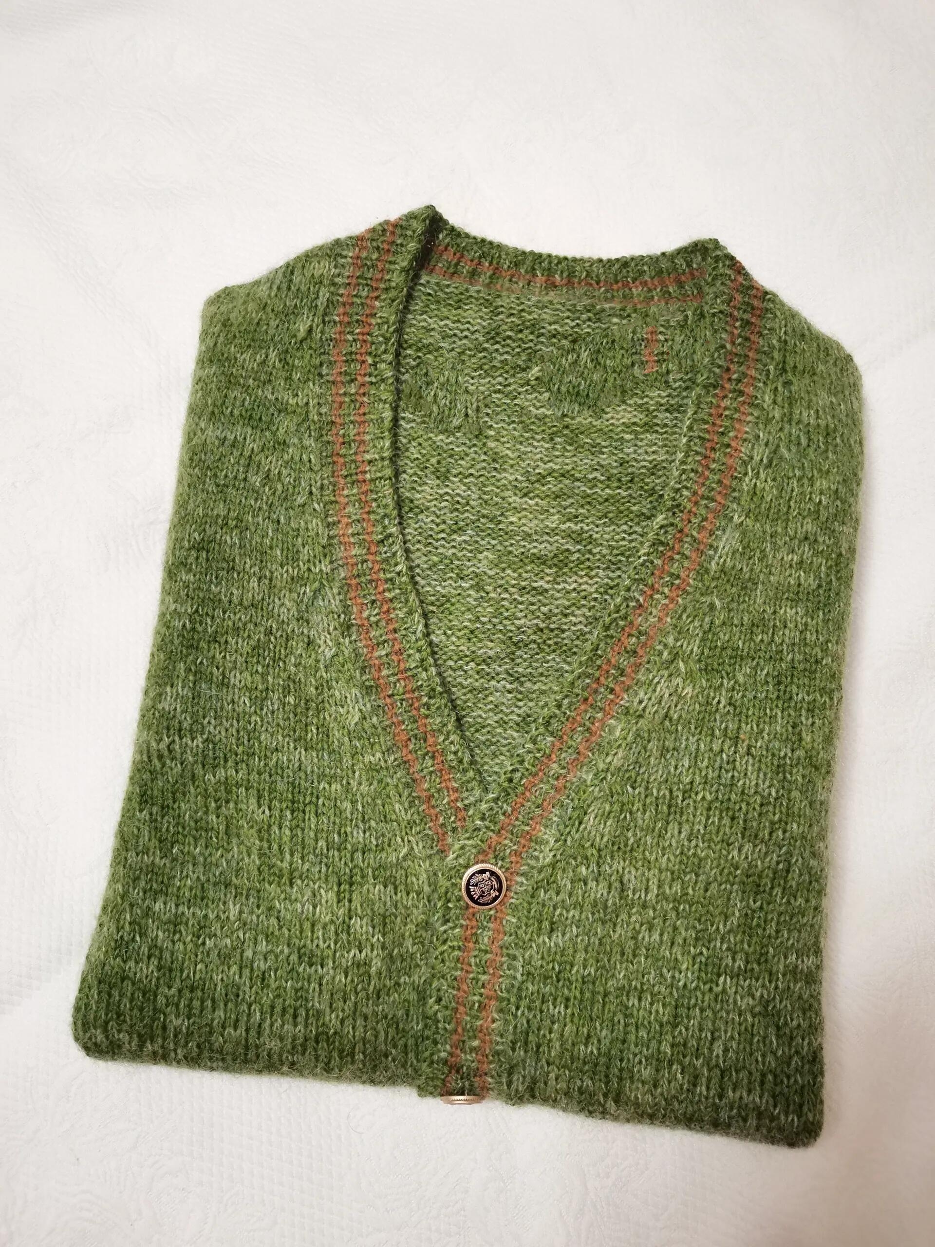 男款毛衣开衫(分享编织数据)