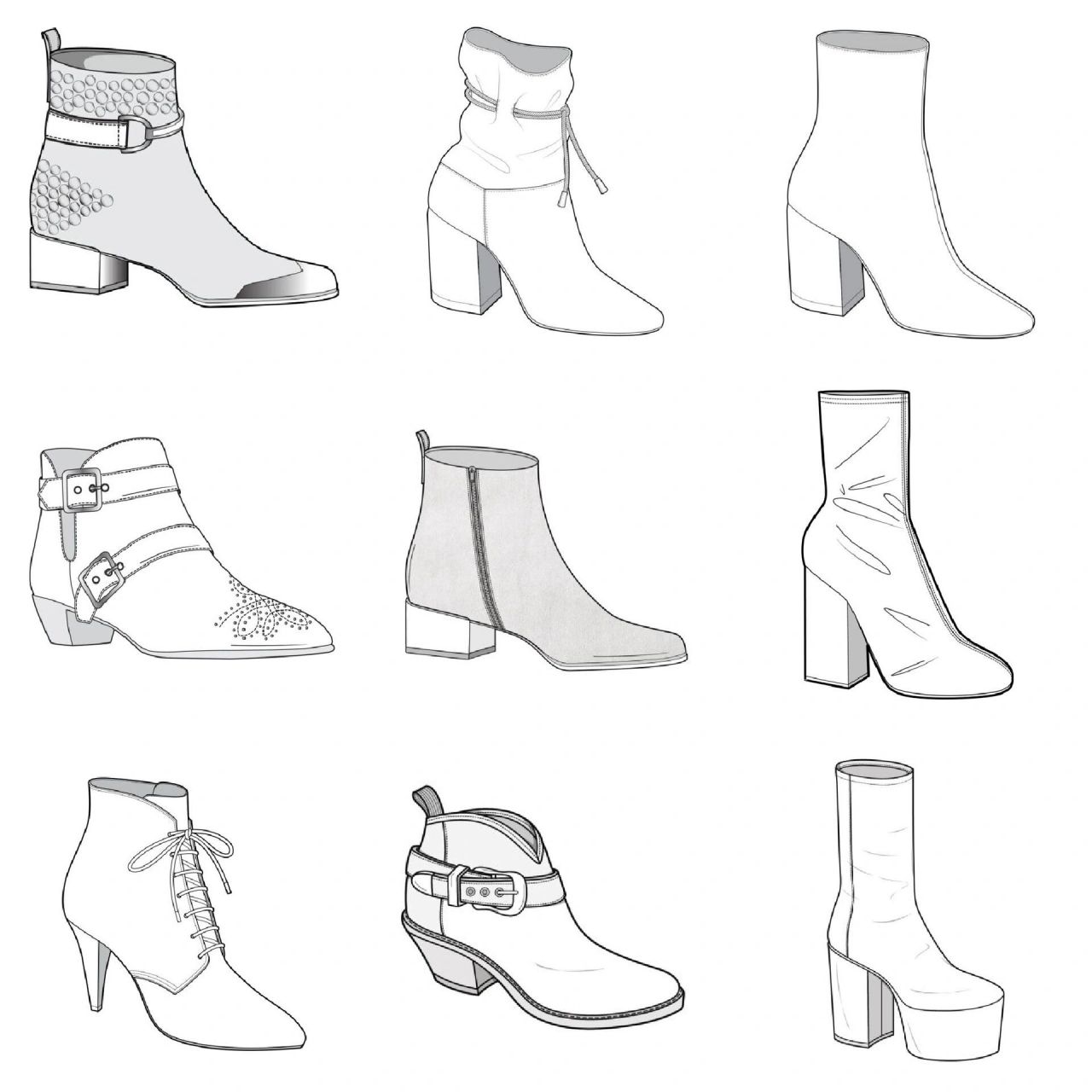 鞋子设计细节干货 高跟鞋靴款式图3156621566 高跟鞋:15世纪