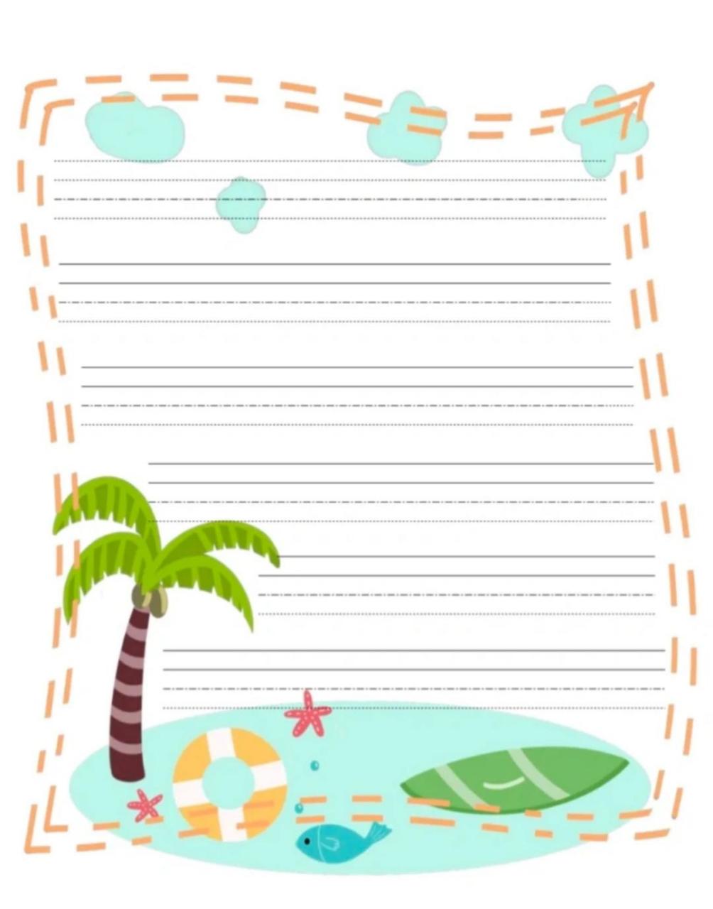 可可爱爱英文书写纸模板来啦!可直接打印 可可爱爱😜 个性英文四线