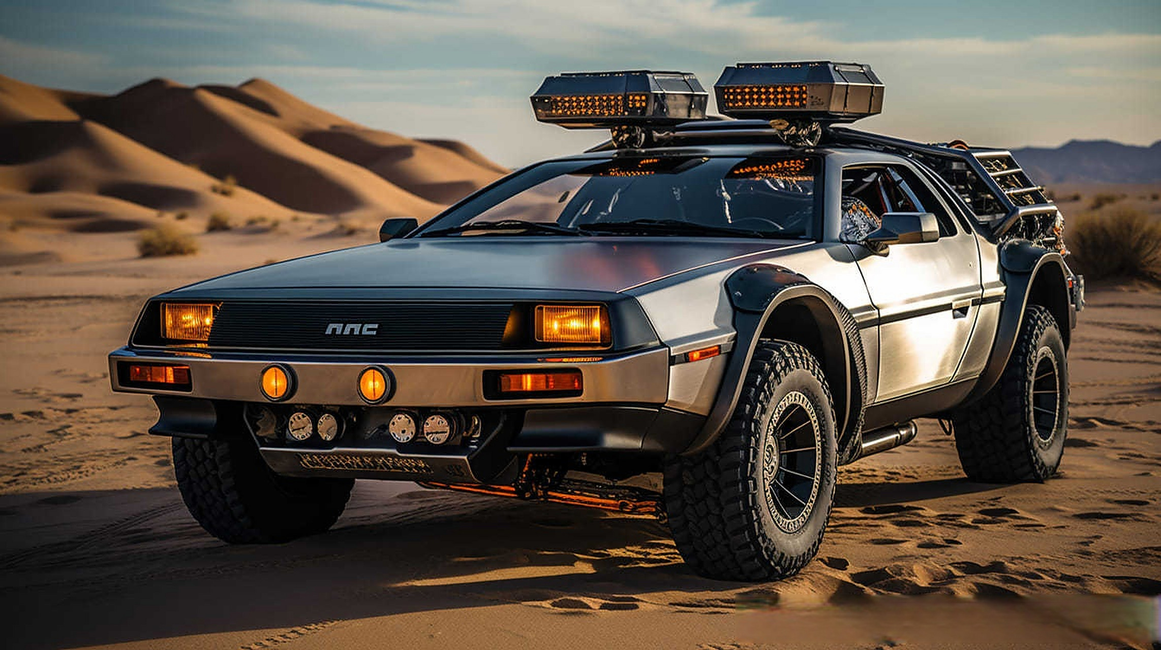 mj ai:《回到未来》dmc-12越野车,作者semion berkovitch