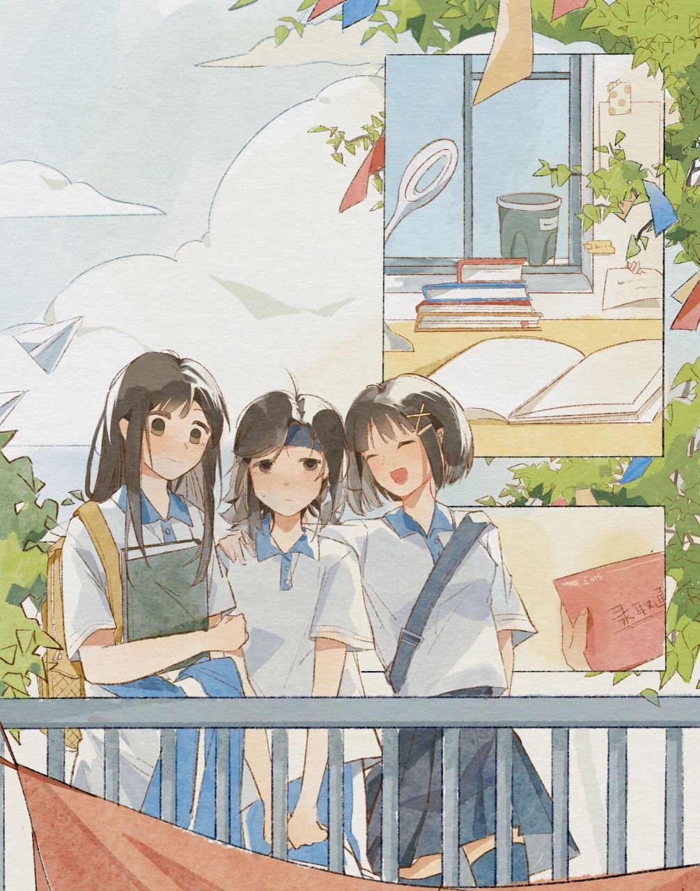 procreate分镜插画/毕业季✈️最美好的时光 🏢燥热的教室 拥挤
