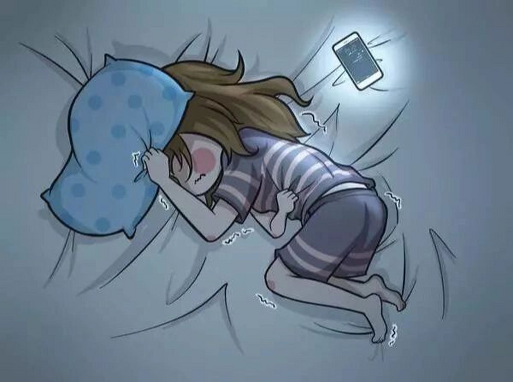 凌晨三四点痛经,痛的我睡不着觉,还痛出幻觉了