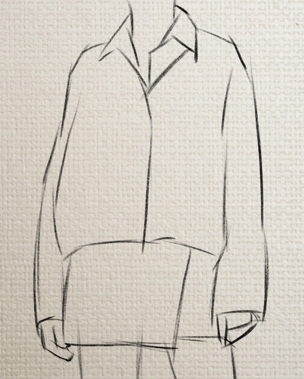 速写day18 写生衣服步骤图的线性速写