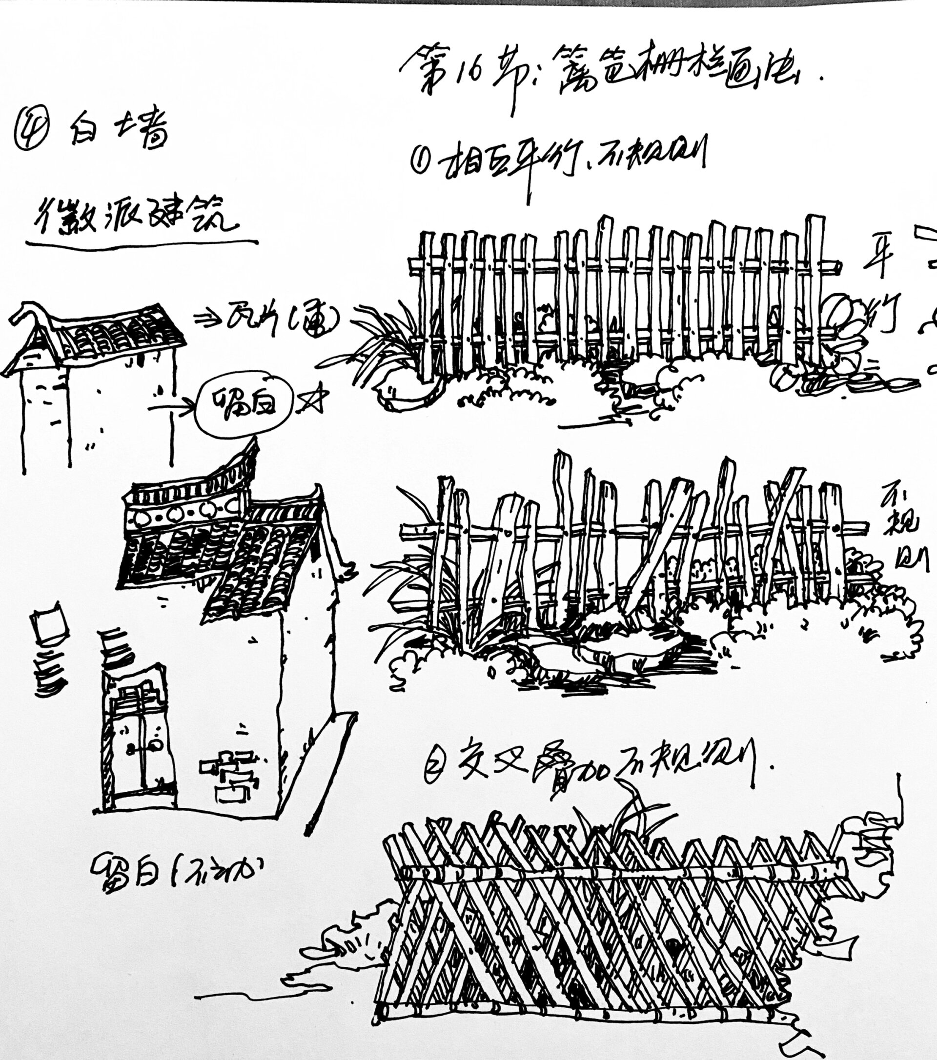 包括风景速写构图与取舍