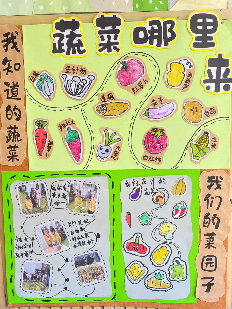 幼儿园蔬菜主题墙