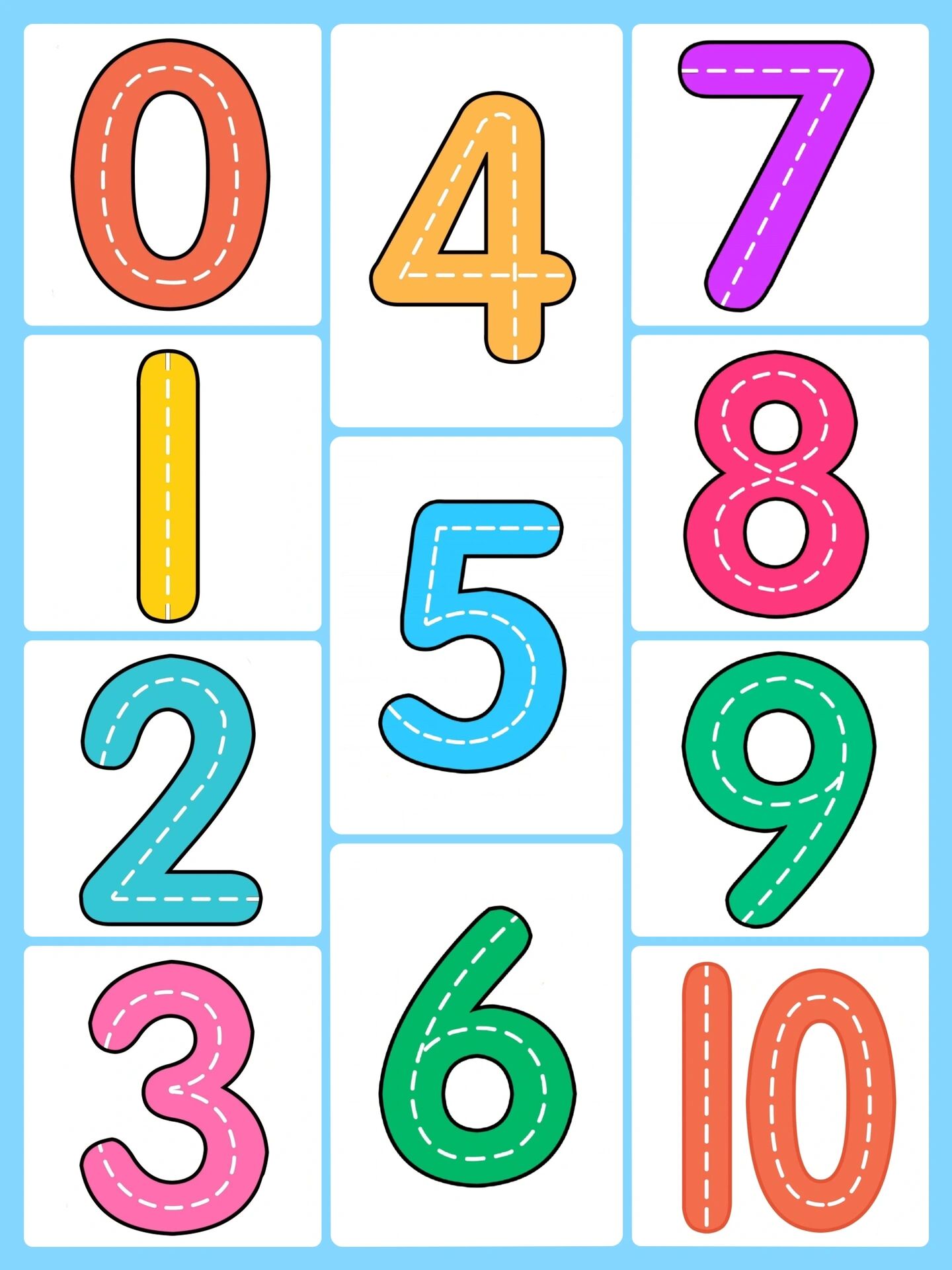 1到10数字画图片大全