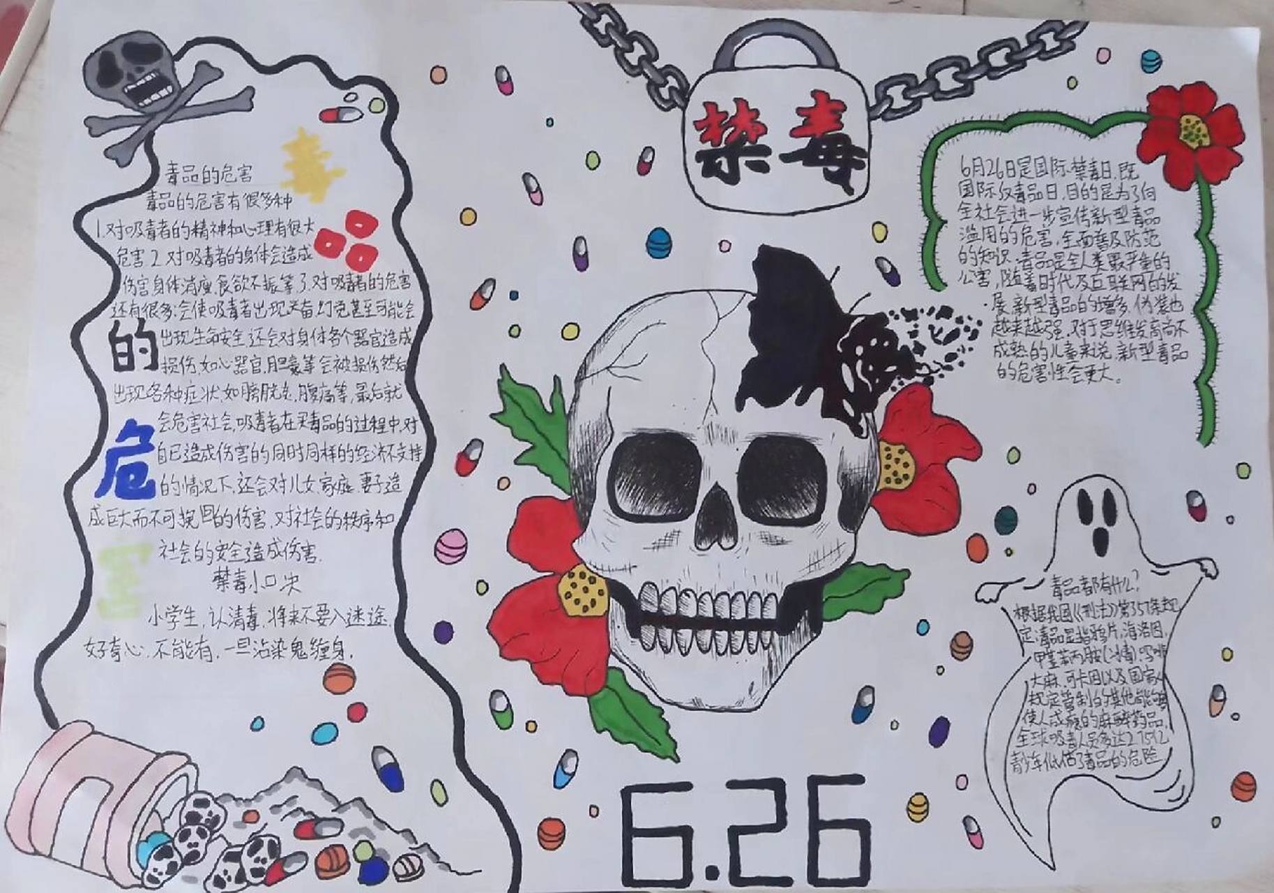 禁毒主题手抄报