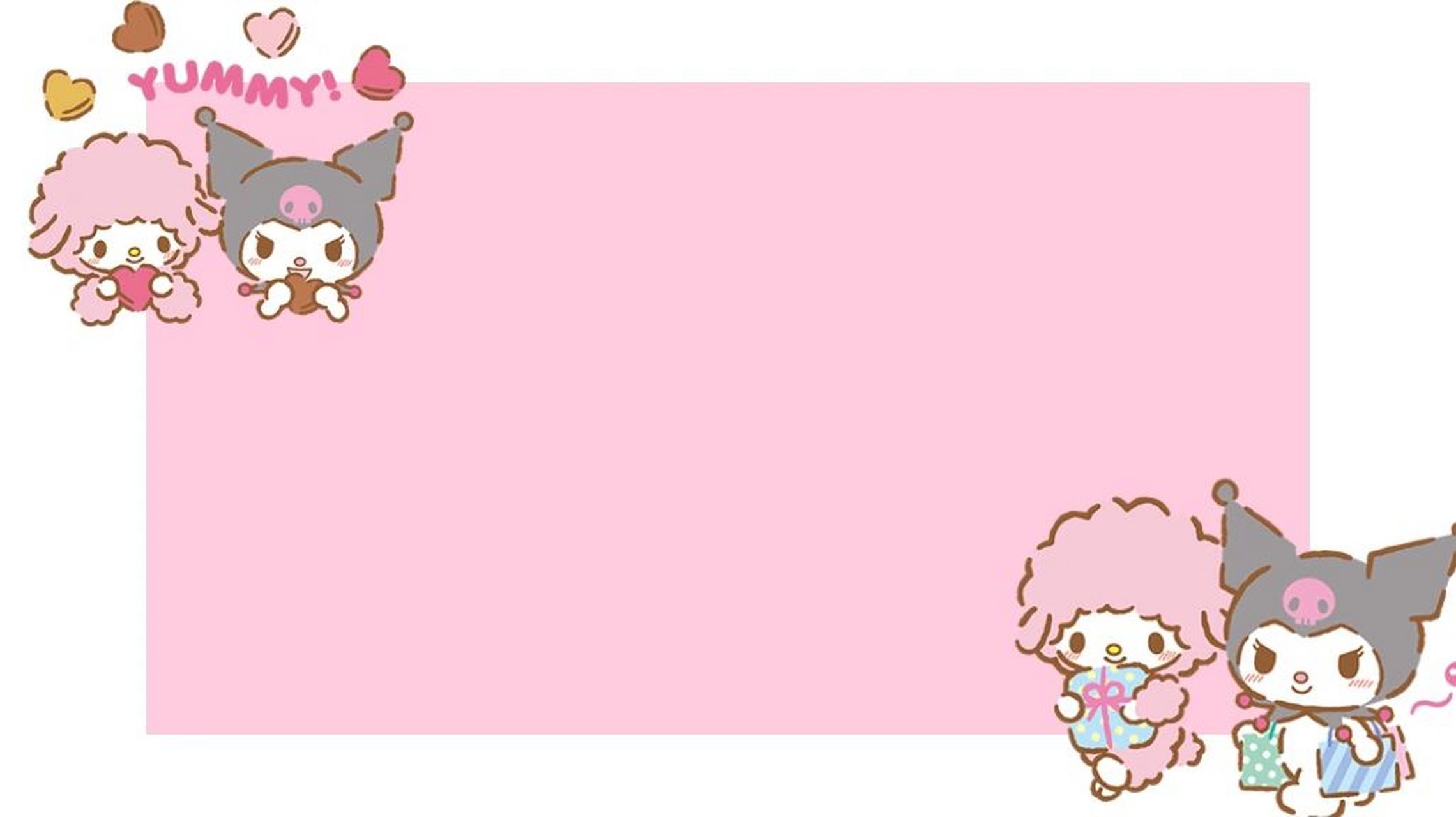 美乐蒂库洛米三丽鸥混搭ppt背景图