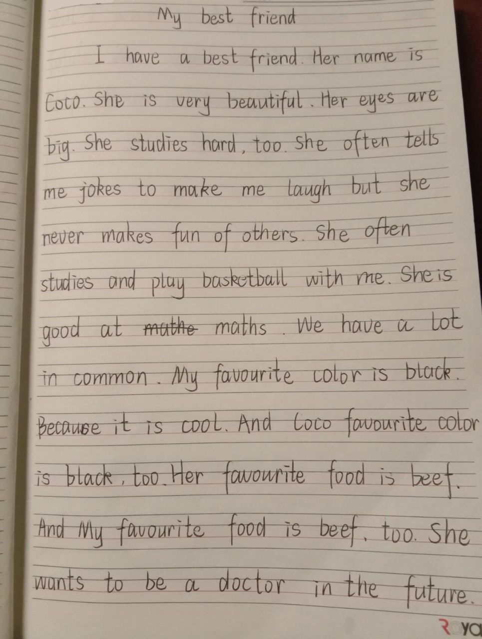 英语作文 图一:my best friend 图三:my favorite subject 图四:my