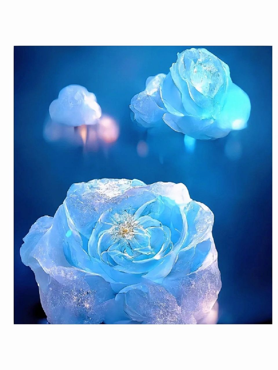 碎冰蓝玫瑰花花语   它有一个很浪漫的花语:我送你的希望是星辰和大海