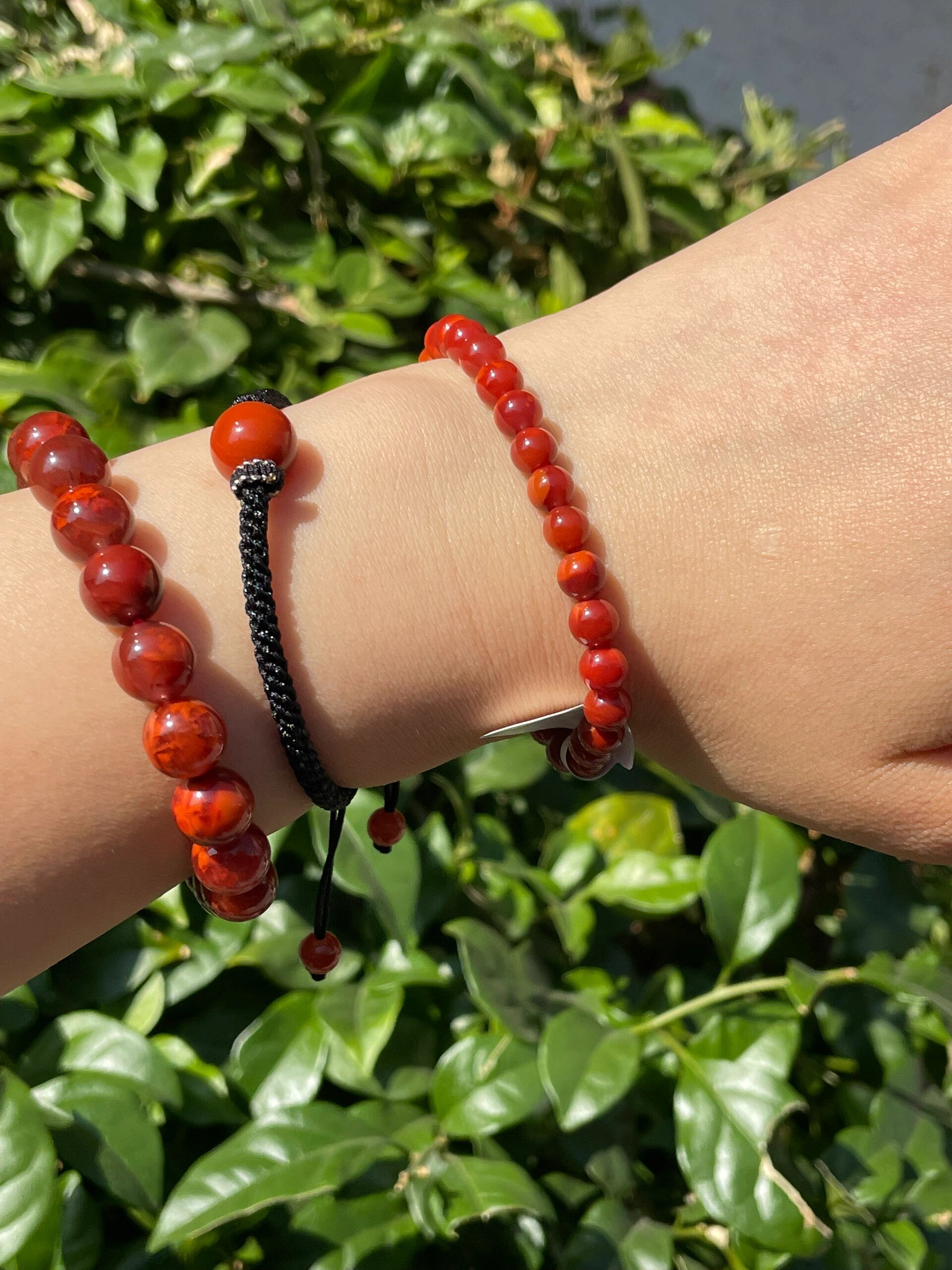 价7907515南红玫瑰红双色南红手串7515 全品纯天然无胶无优化