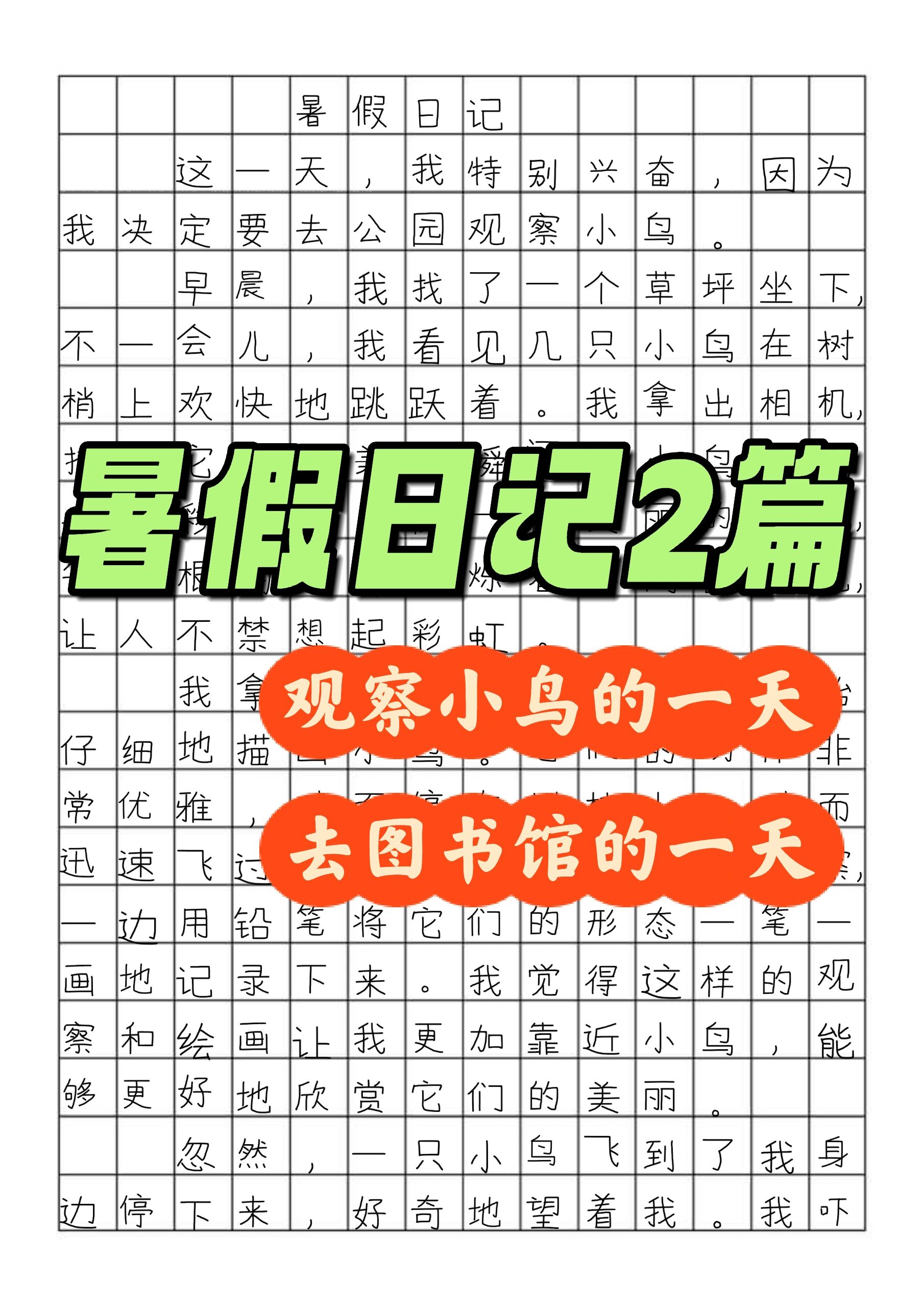 暑假日记400字