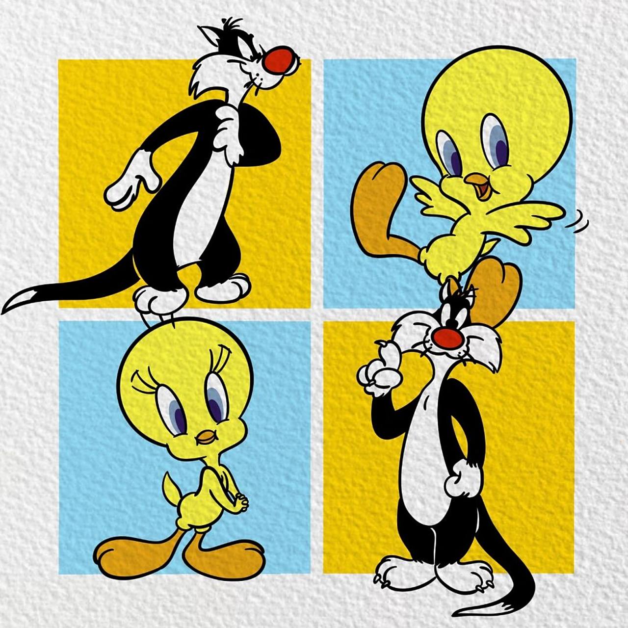 99 99 #寻找小红书绘画大神# #傻大猫与崔弟# #乐一通# #头像