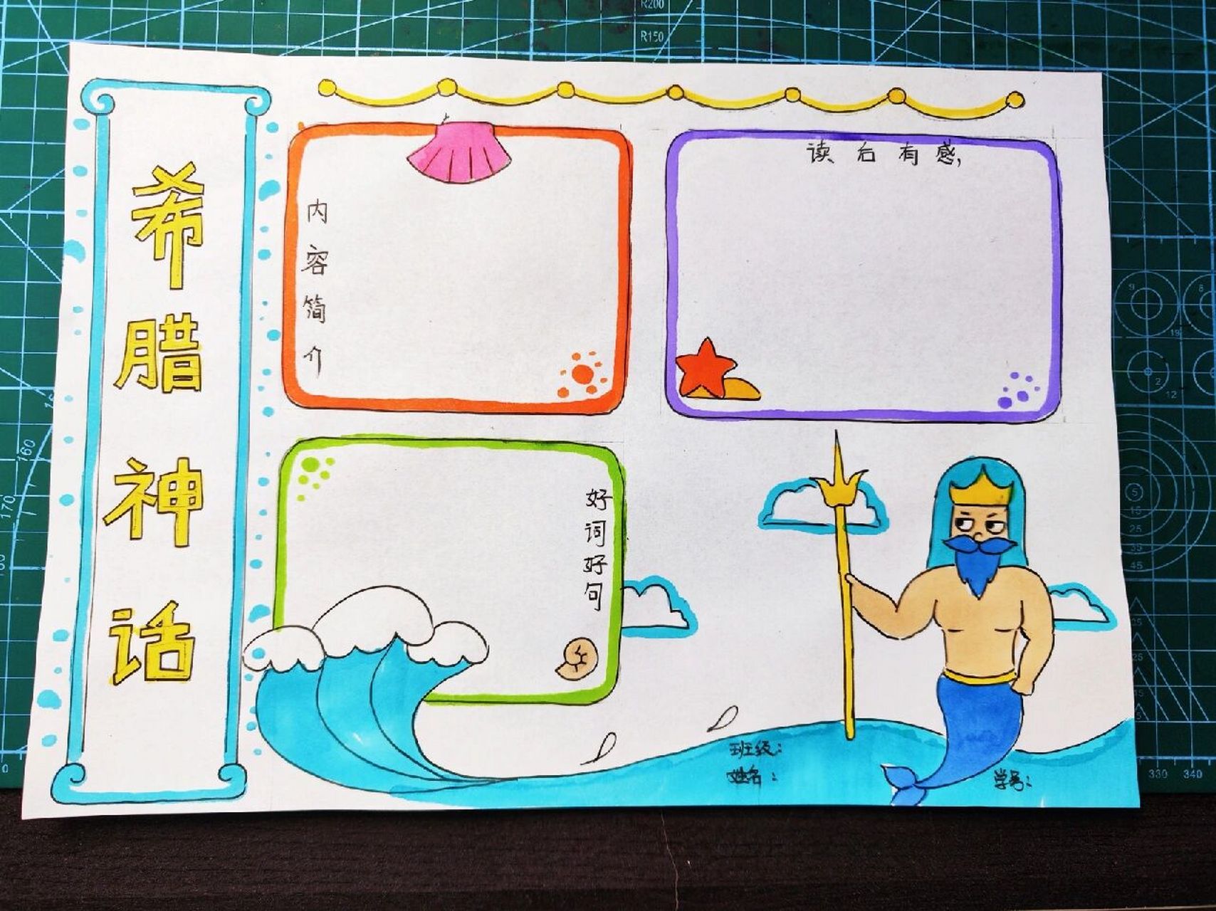 希腊神话手抄报‖儿童手抄报