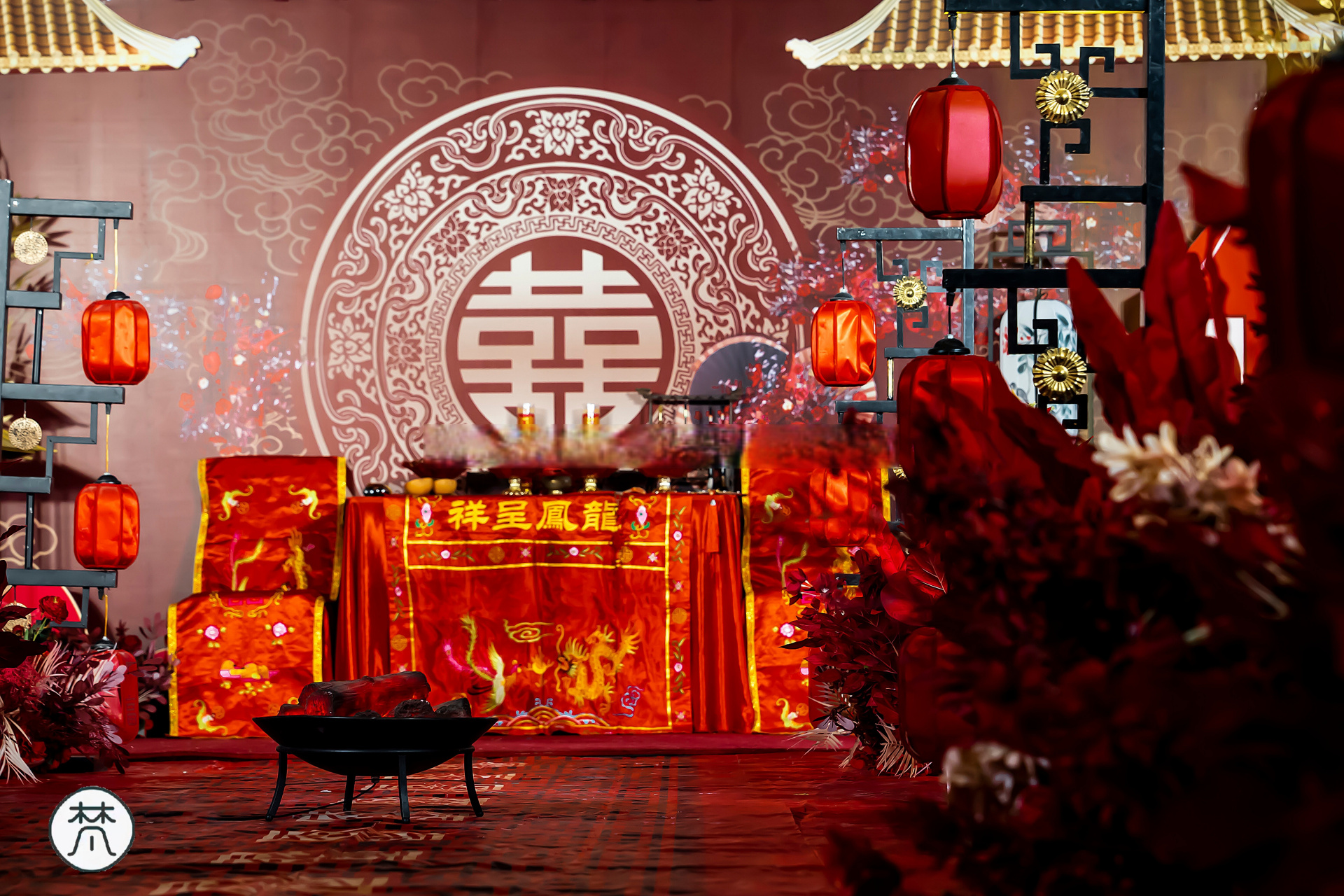 陇能大酒店中式婚礼结束