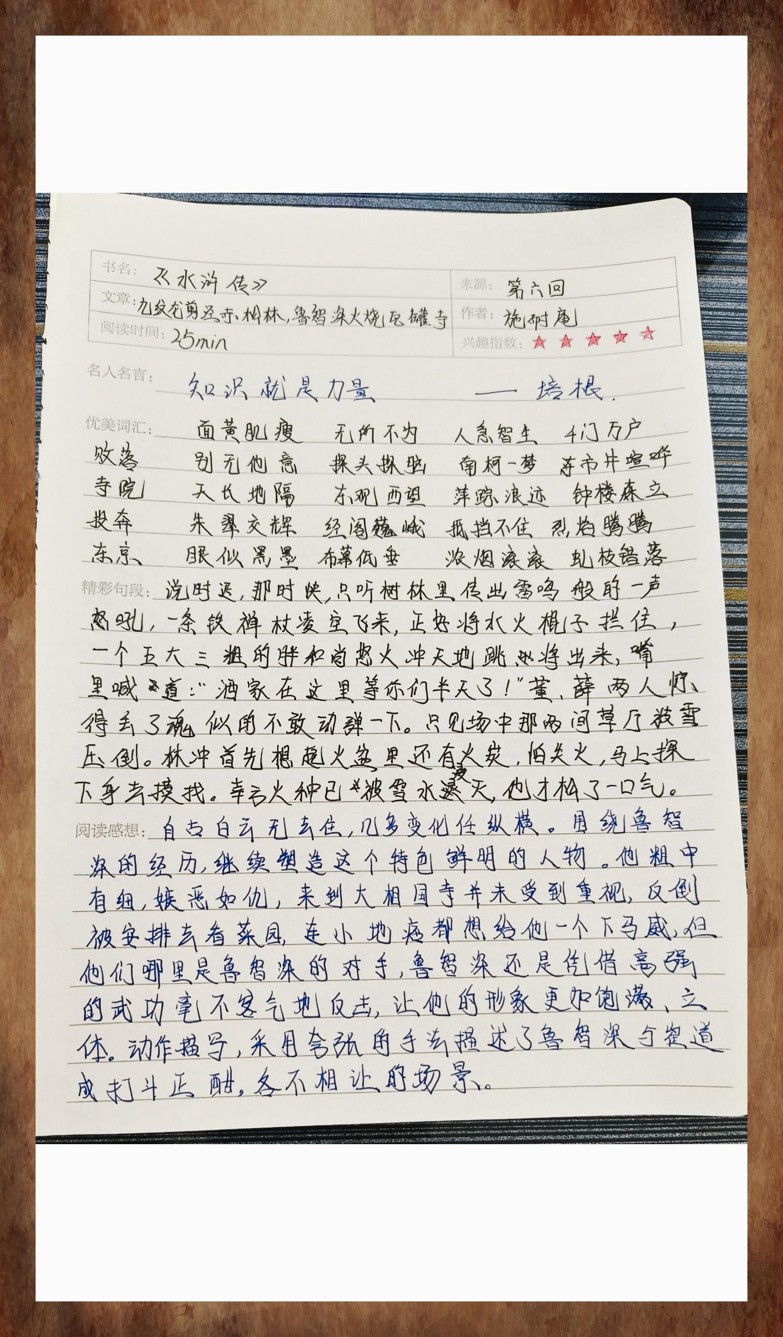 《水浒传》 阅读札记 📚✨【读书笔记】《水浒传》第六回✨📚