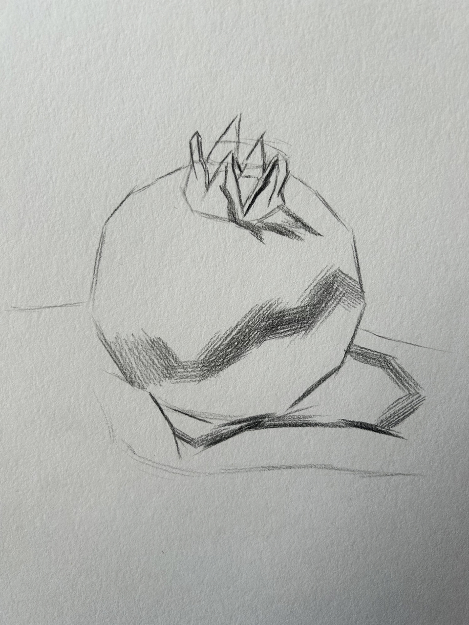 素描基础静物 石榴图文