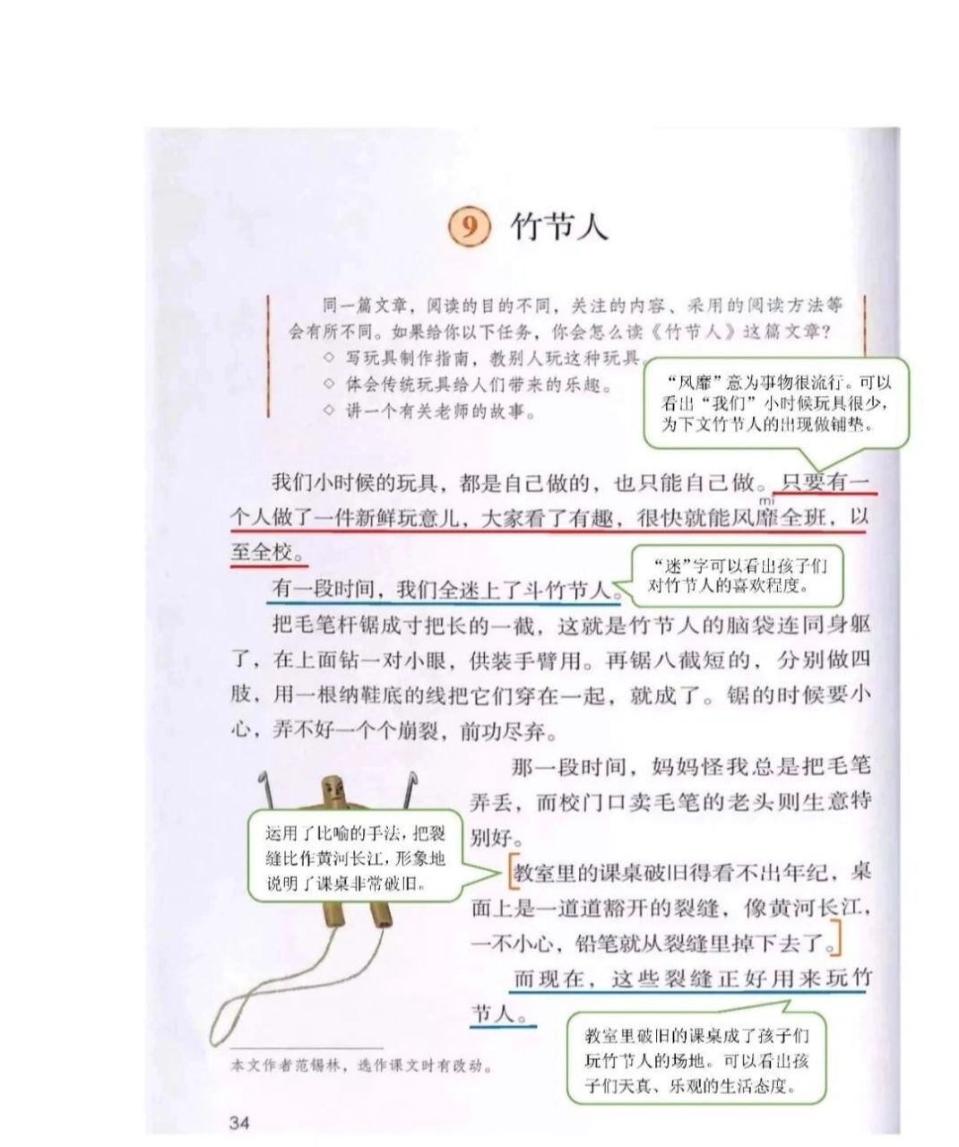 六上第9课《竹节人》课堂笔记 #小学语文# #课堂笔记# #小学语文怎么