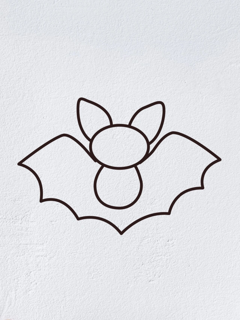 动物简笔画之可爱的蝙蝠(内附过程图)