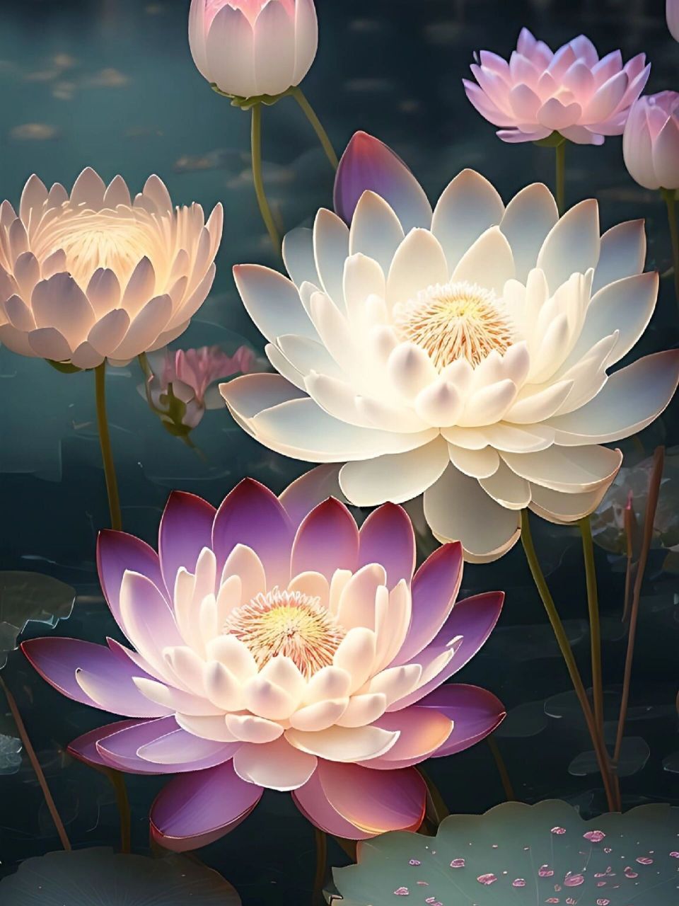 壁纸 最是那一低头的温柔, 像一朵水莲花不胜凉风的娇羞, 道一声珍重