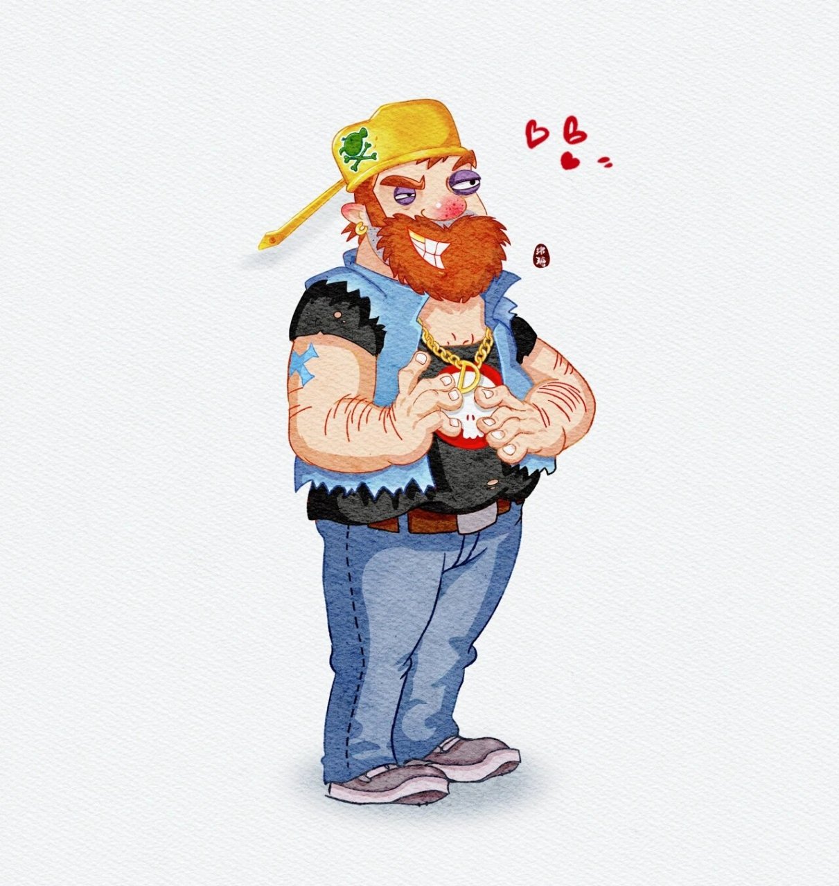 植物大战僵尸里面的戴夫先生出现啦,画了那么多植物,头一次画戴夫