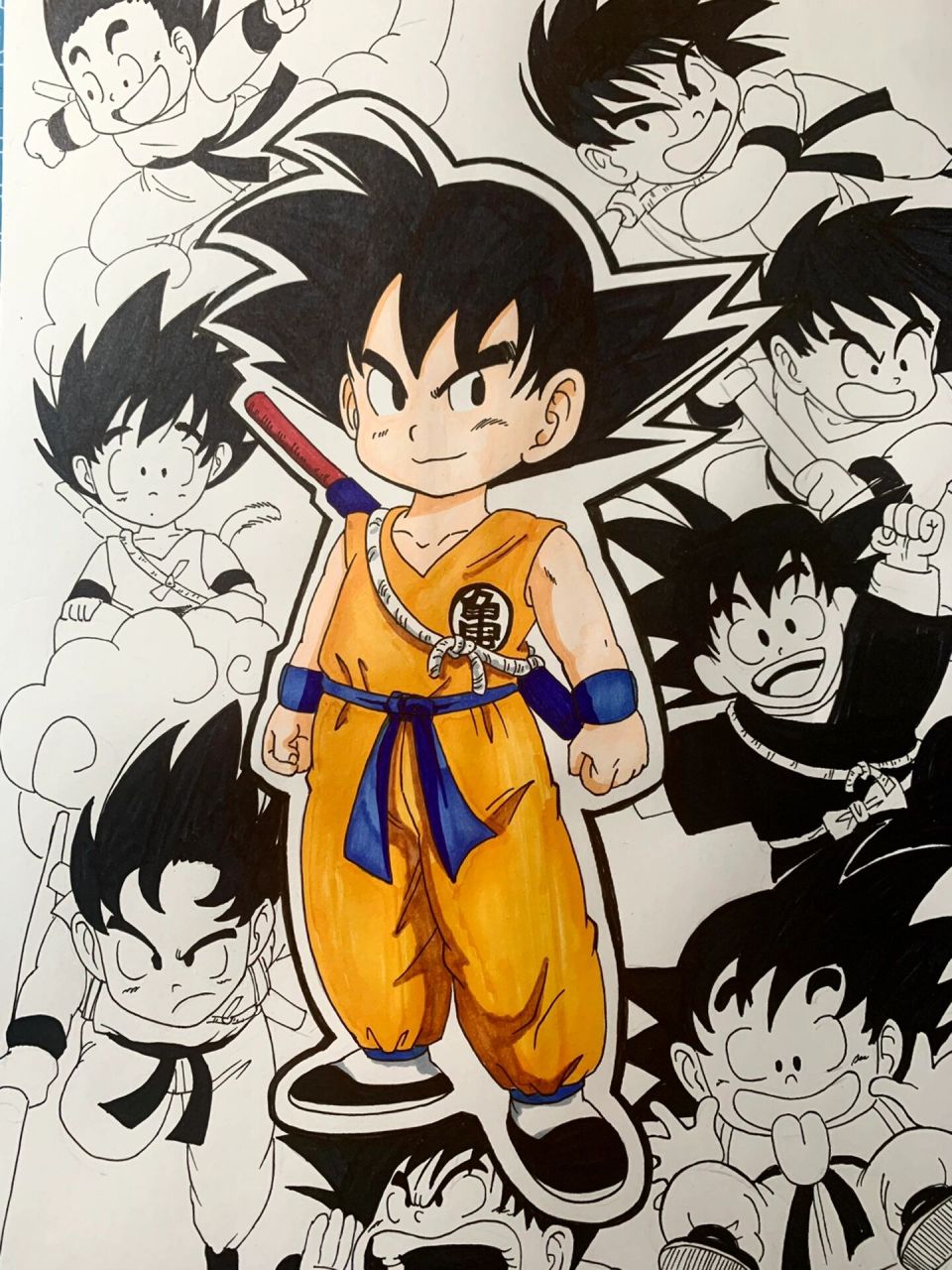动漫手绘|七龙珠第三弹 少年孙悟空 龟仙流