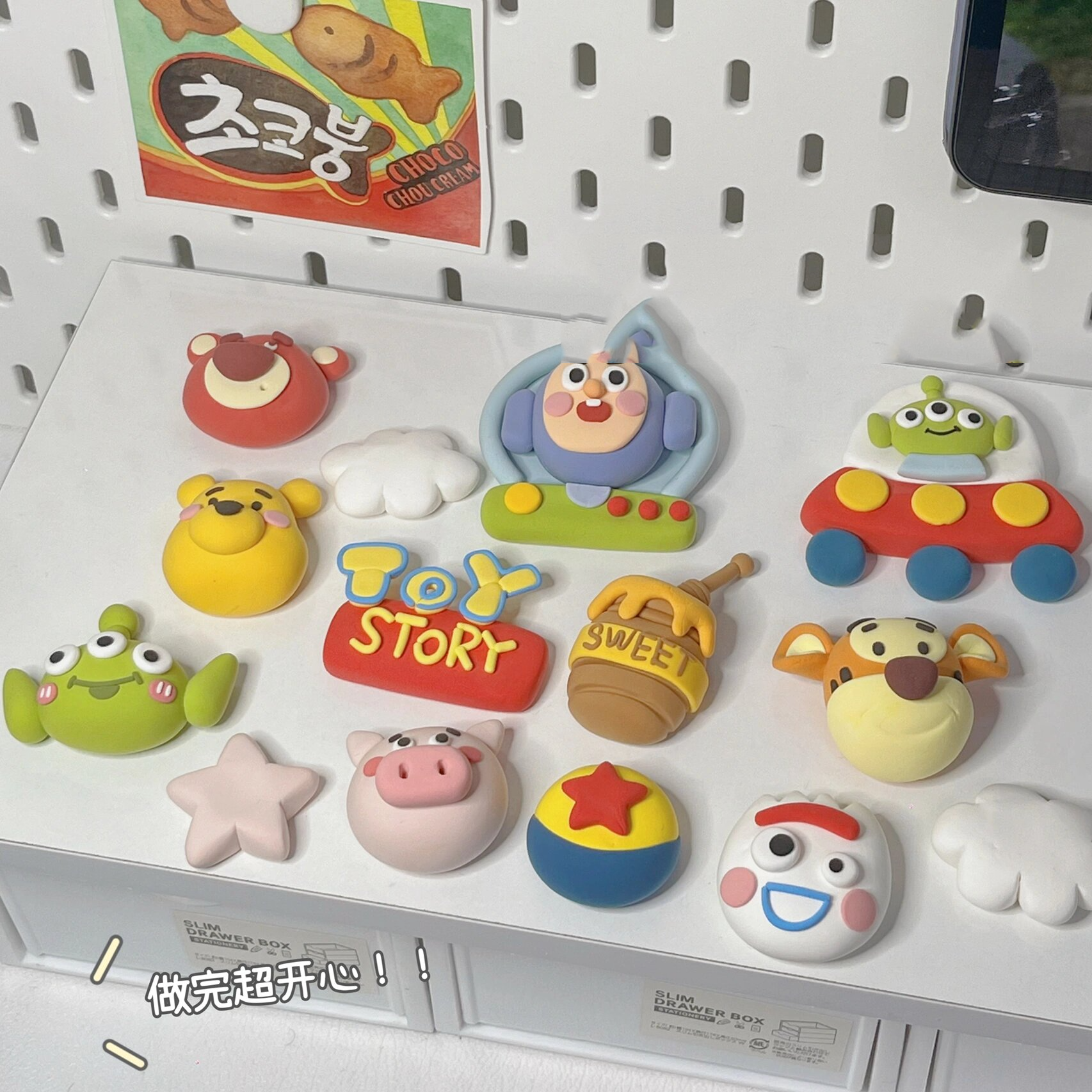 粘土61可爱玩具总动员系列相框9815附细节图99 材料:超轻粘土