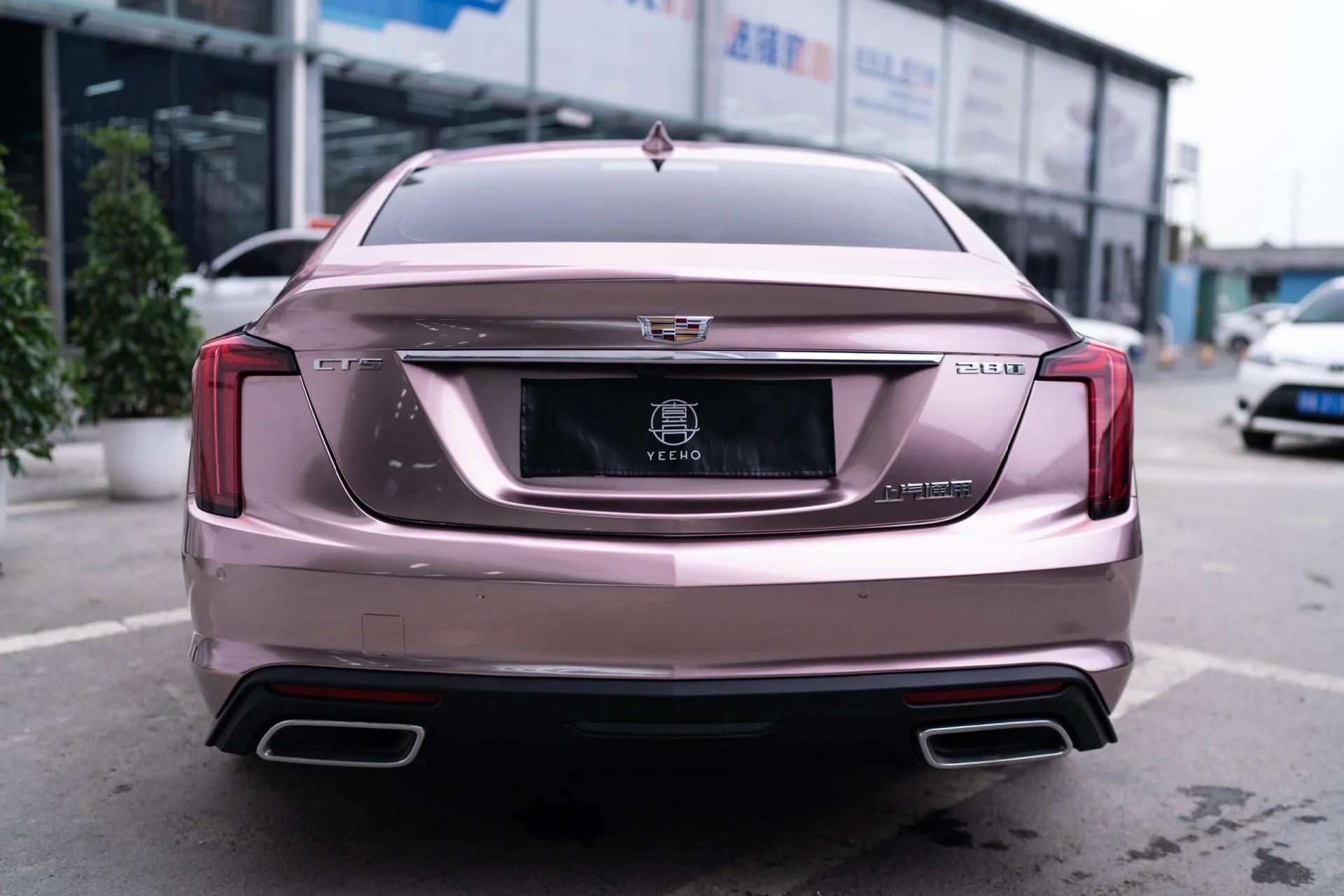 凯迪拉克ct5改色冰梅粉 这款颜色不出意外 一时半会儿不会过时