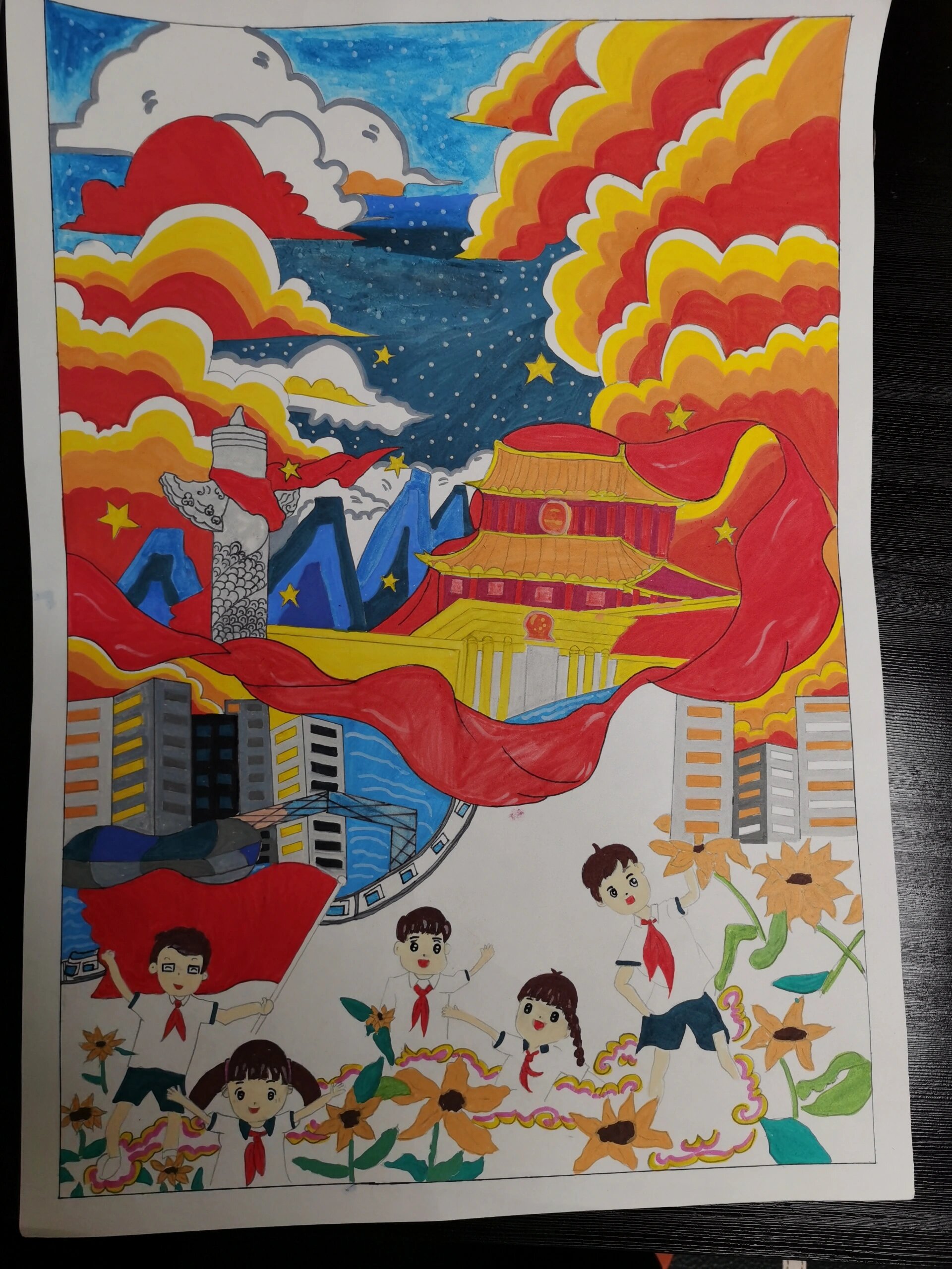 阳光下成长4k 临摹大神95 	 没有画画功底的老母亲,历时11 小时