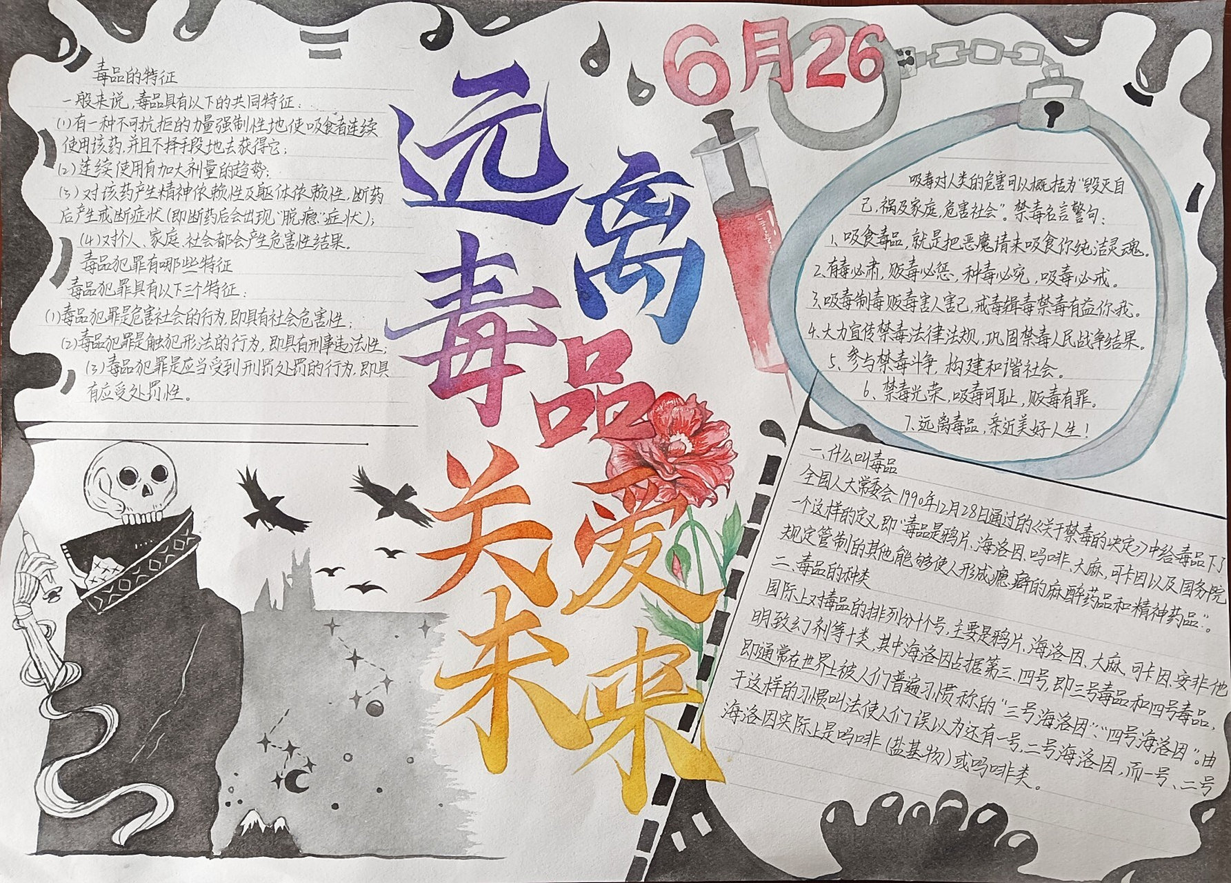 禁毒手抄报 有借鉴的0808