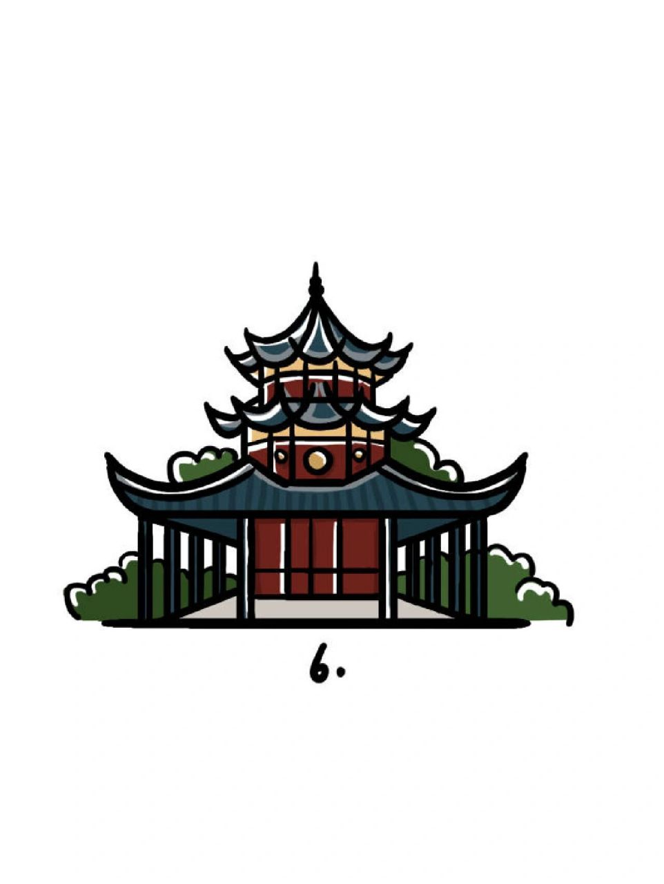贵州建筑简笔画图片