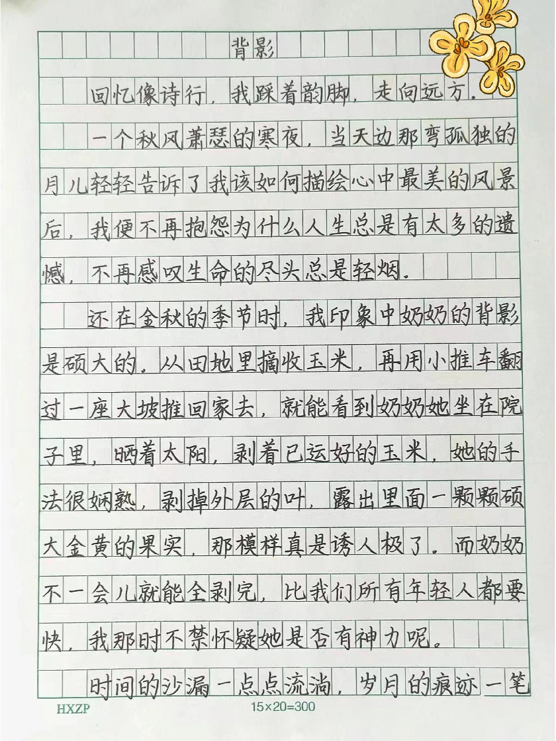 《背影》课后作业图片