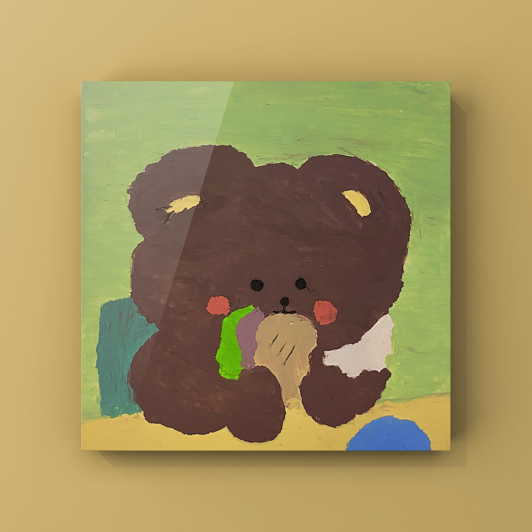 油画棒100天打卡|可爱小熊93|内附详细教程