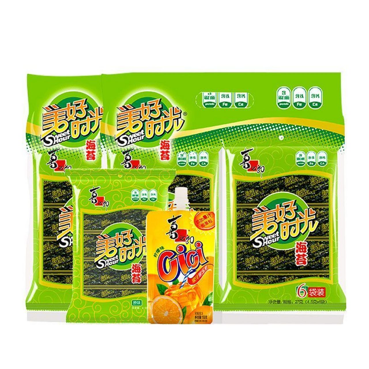 5克6袋装    拌饭寿司儿童零食开袋即食紫菜小吃