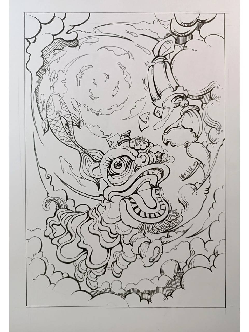 黑白装饰画(内附步骤图) 传统文化.黑白装饰画