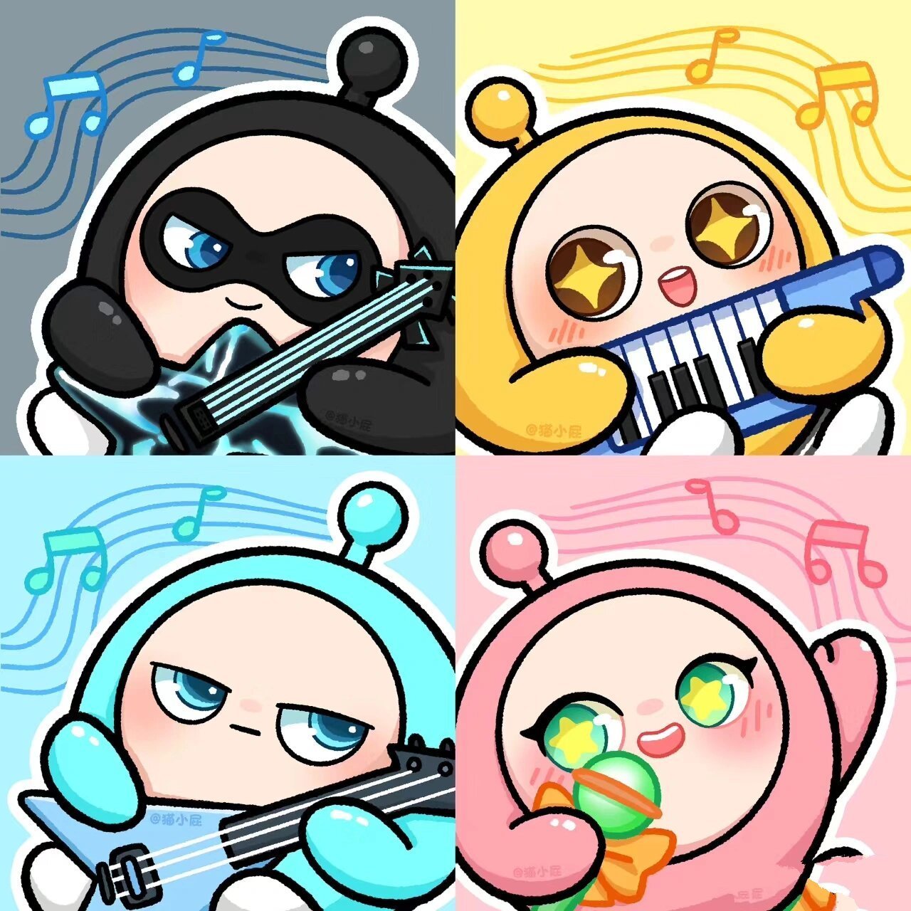 蛋仔四小只 网上找的蛋仔头像,不喜勿喷,谢谢!点个赞呗  !