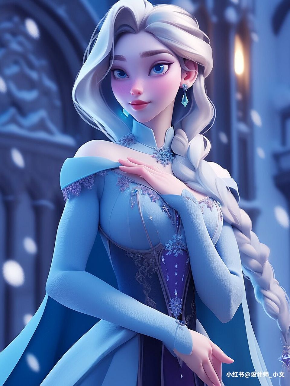 【al创作】冰雪奇缘城堡艾莎公主761504 #midjourney学习#02