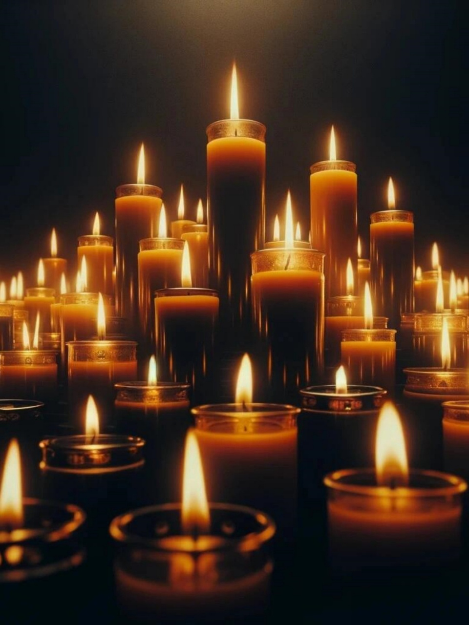 蜡烛的光芒总是给人一种温暖和宁静的感觉9115,它可以在黑暗中