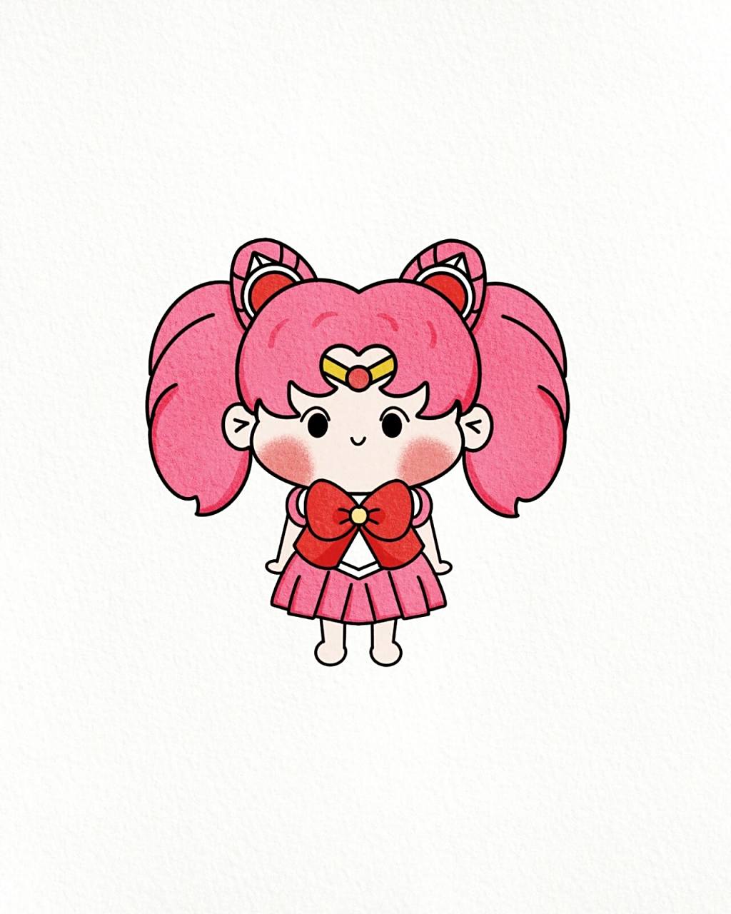 q版简笔画|胖脸美少女战士|可爱水冰月 一组可爱胖脸版美少女战士 .