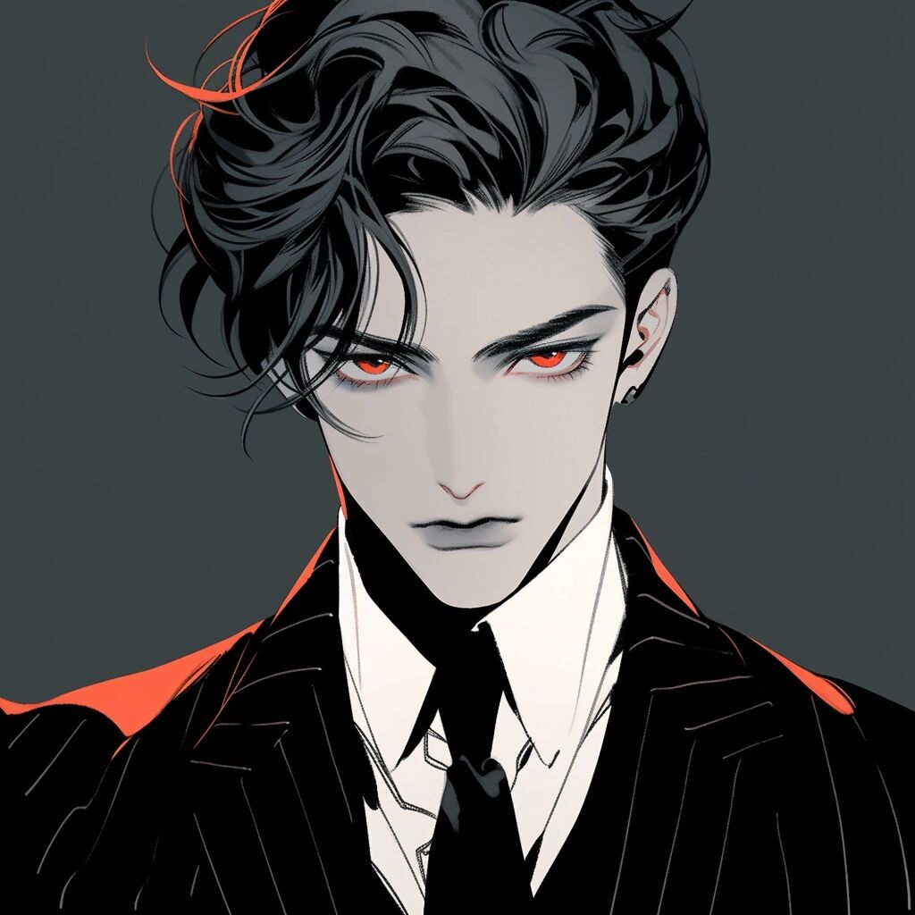 复古旧漫系列——成熟范西装革履的男头