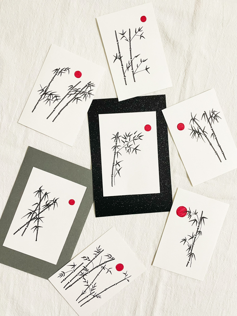 「竹子」手绘 画了几张水墨风竹子~马克笔:多乐绘