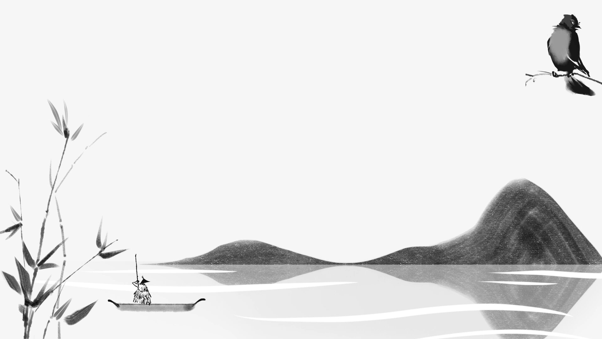 水墨画ppt背景图分享|超有艺术气息值得拥有